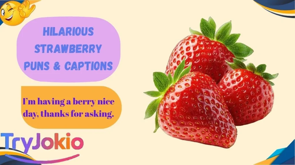 Hilarious Strawberry Puns & Captions